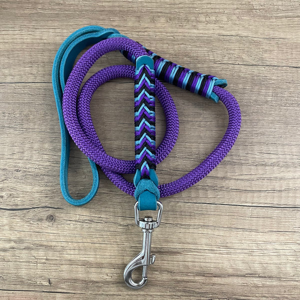 Guinzaglio pelle e corda 120 cm