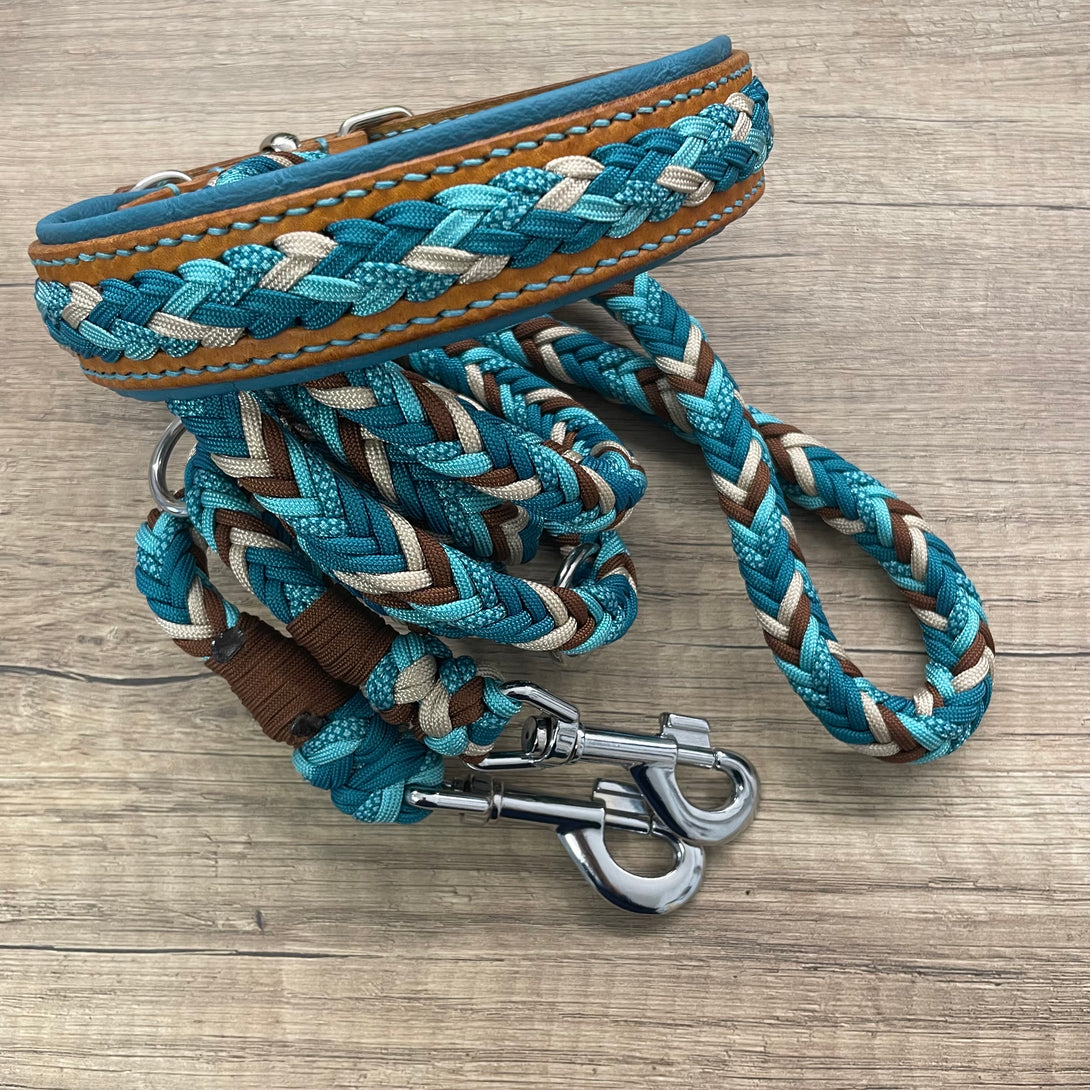 Frusta In Paracord E Pelle - 16 Trecce Con Manico Ad Anello E Cracker - Foto 9