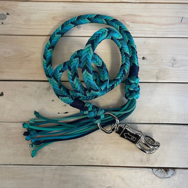 Redini Intrecciate Da Caccia In Paracord Verde - Western Corda Canna Cavallo Con Nodi (USA)